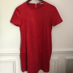 Zara Red Suede Dress